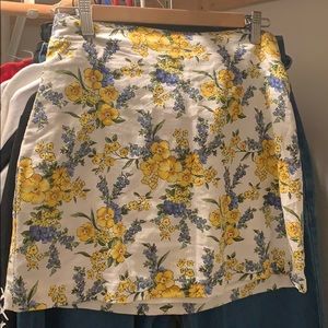 Yellow and blue flower skirt